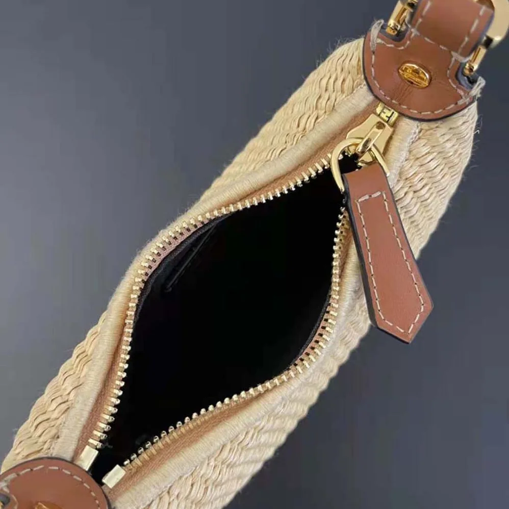 Fendi Nano Fendigraphy Natural Raffia Charm for Women