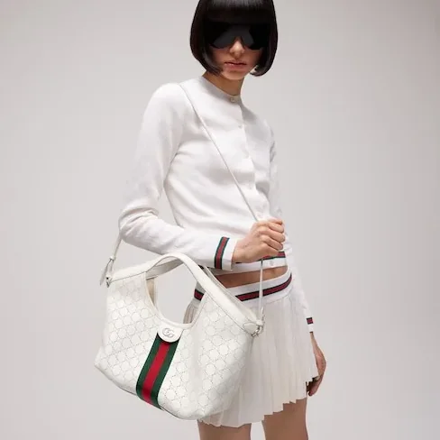 Gucci Giglio Small Tote Bag in White Palladium Hardware Gucci Giglio Small Tote Bag in White Palladium Hardware