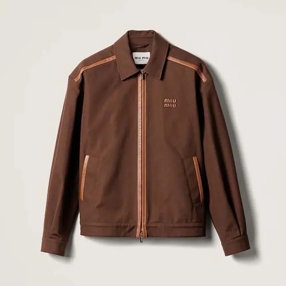 Miu Miu Jacquard Canvas Blouson Jacket for Women Miu Miu Jacquard Canvas Blouson Jacket for Women
