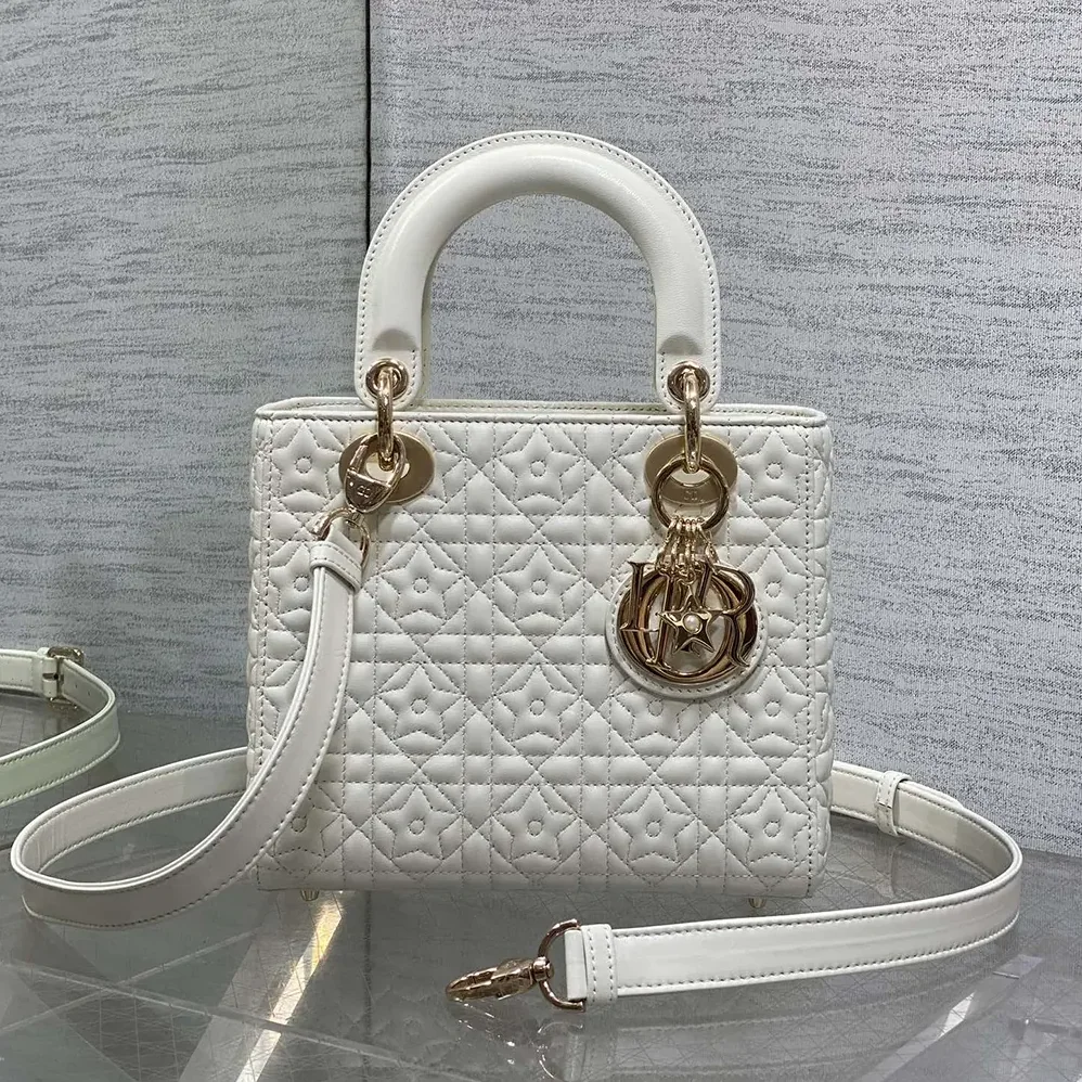Dior Lady Dior Dioramour Bag Latte Cannage Lambskin with Star Motif for Women Dior Lady Dior Dioramour Bag Latte Cannage Lambskin with Star Motif for Women