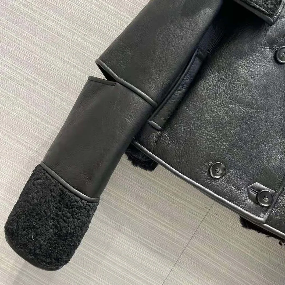 Loewe Deconstructed Jacket in Shearling for Women in Black Loewe Deconstructed Jacket in Shearling for Women in Black