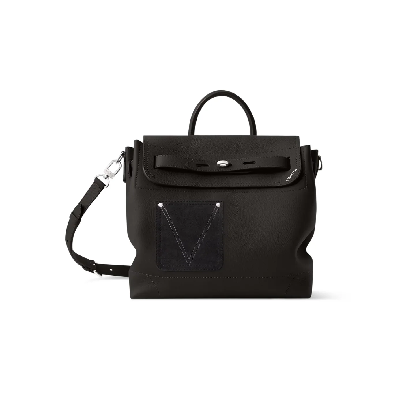 Louis Vuitton Steamer 30 Top Handle Bag in Black Silver Hardware