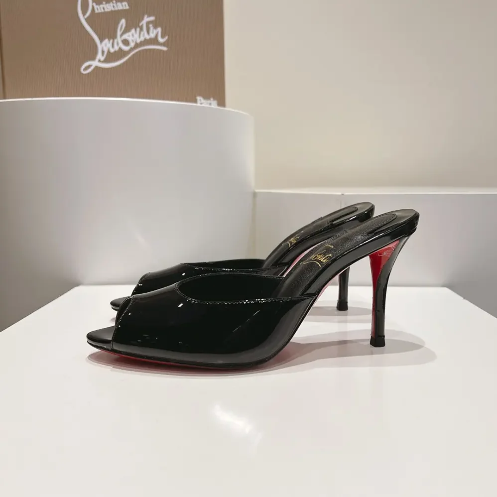 Christian Louboutin Me Dolly 100 mm Mules Patent Calf for Women in Black