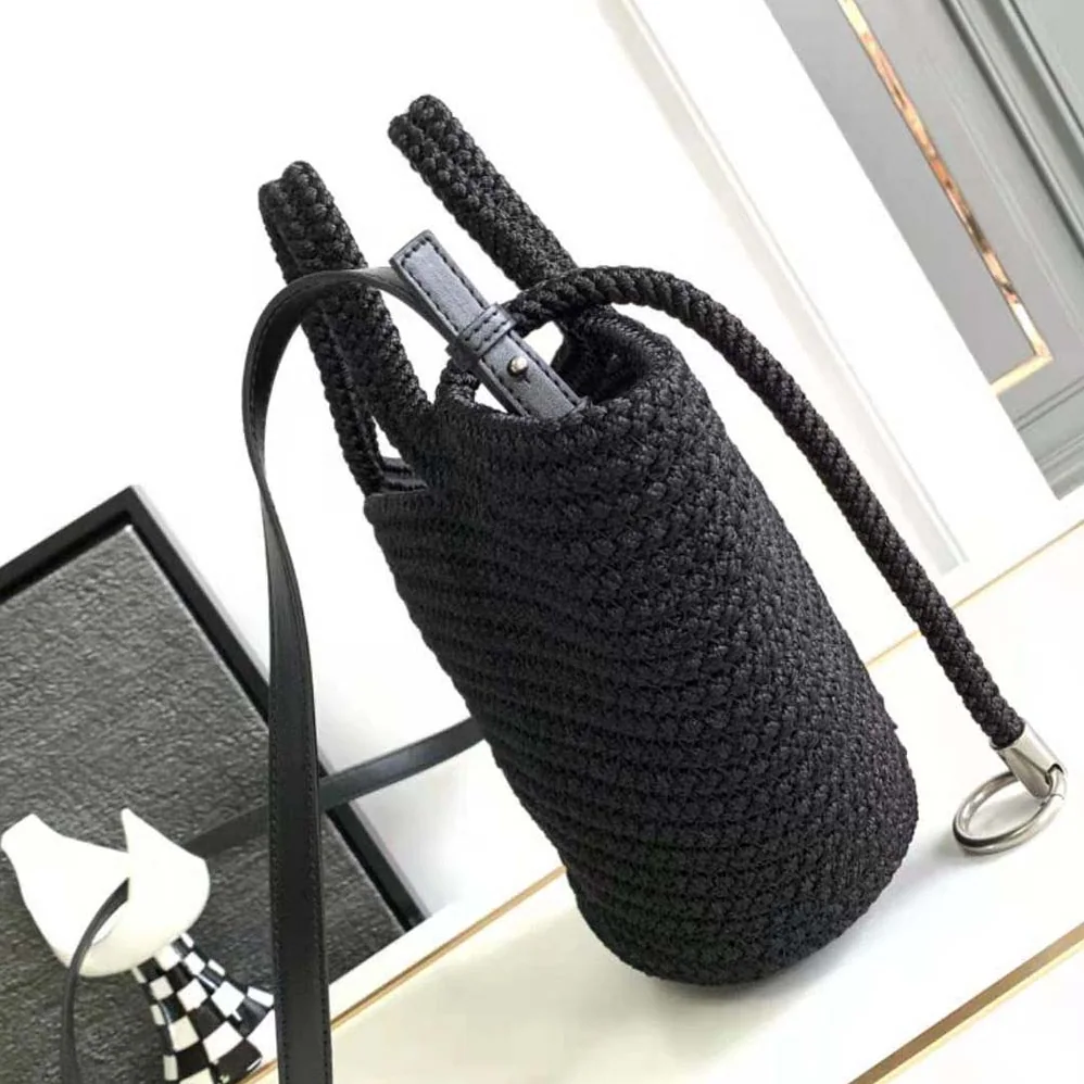 Balenciaga Ibiza Small Basket With Strap in Black for Women Balenciaga Ibiza Small Basket With Strap in Black for Women