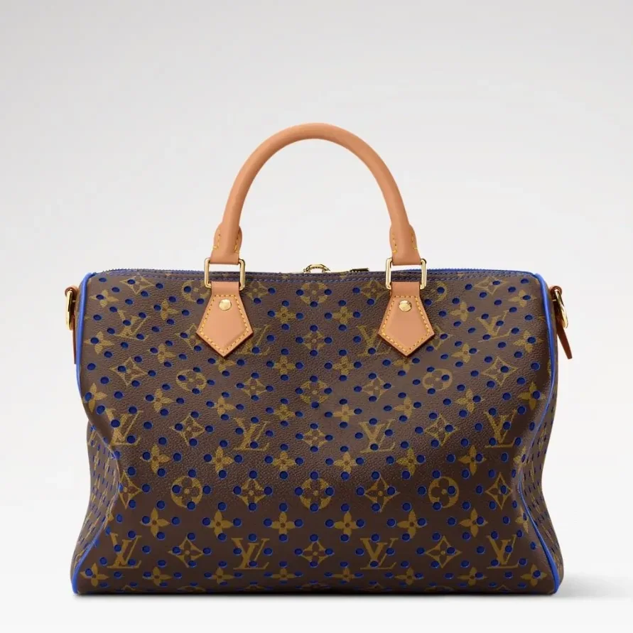 Louis Vuitton Speedy Soft 30 Top Handle Bag in Neon Wave Gold Hardware