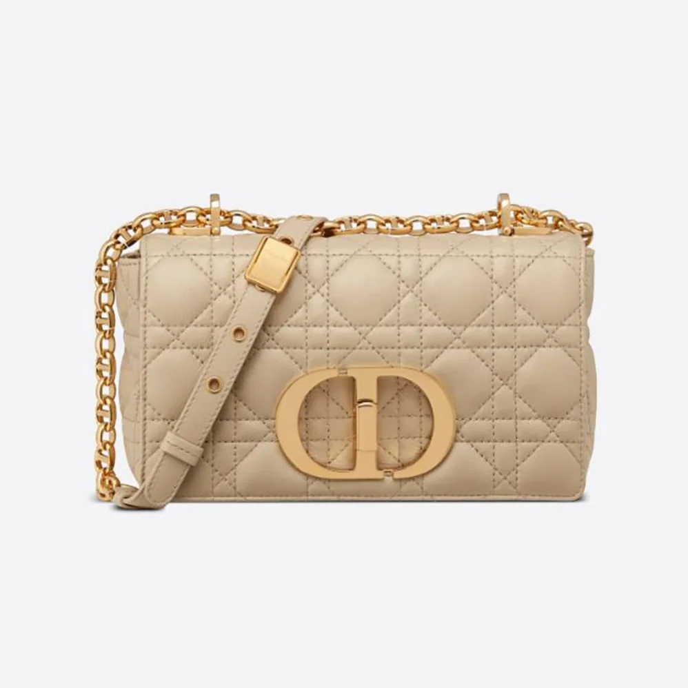 Dior Small Dior Caro Bag Beige Supple Cannage Calfskin for Women Dior Small Dior Caro Bag Beige Supple Cannage Calfskin for Women