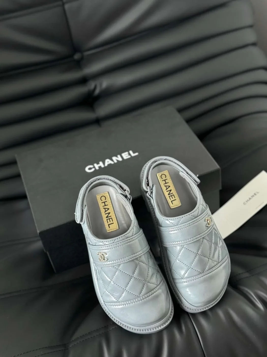 Chanel Velcro Sandal Jade Green Chanel Velcro Sandal Jade Green