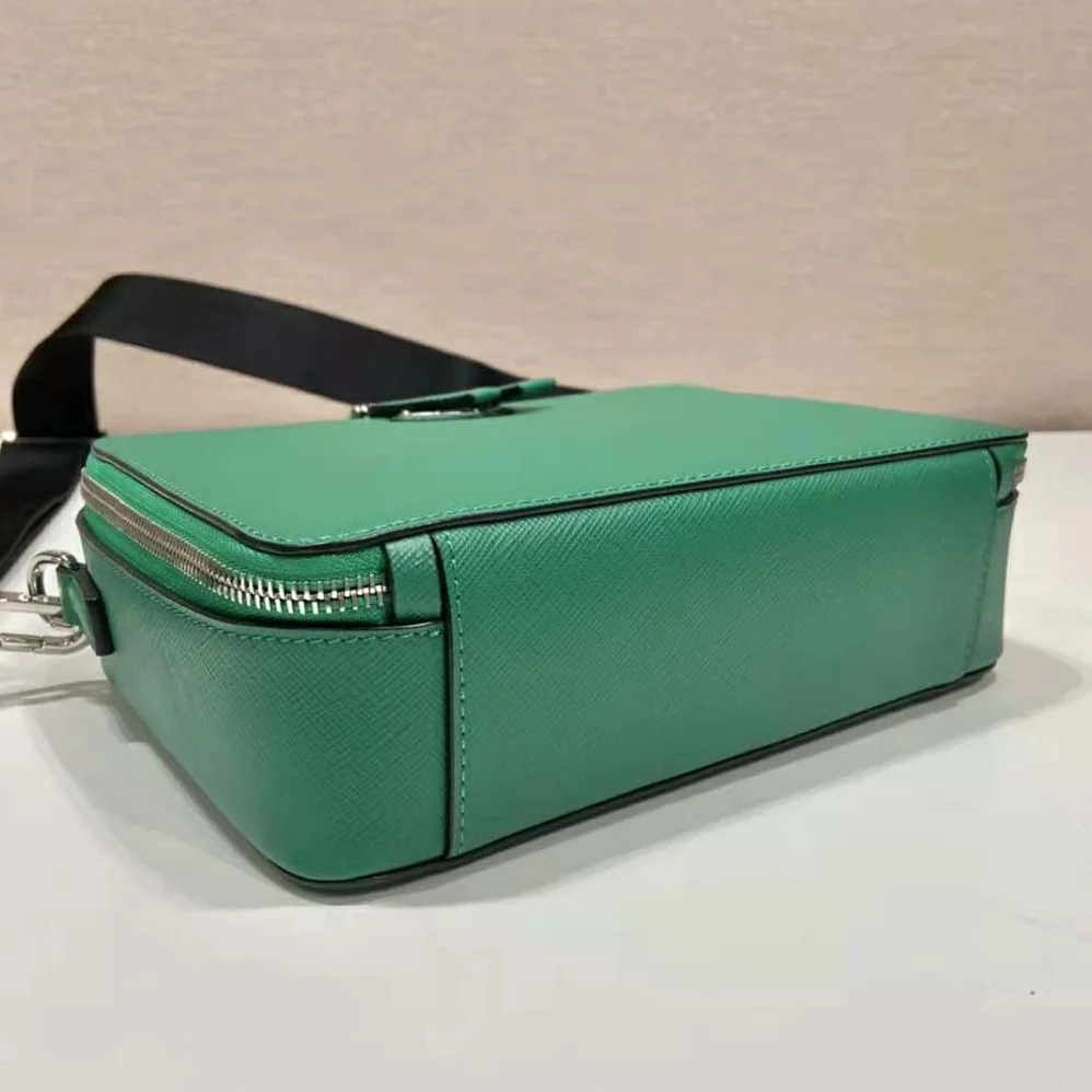 Prada Brique Saffiano Leather Bag for Men in Green