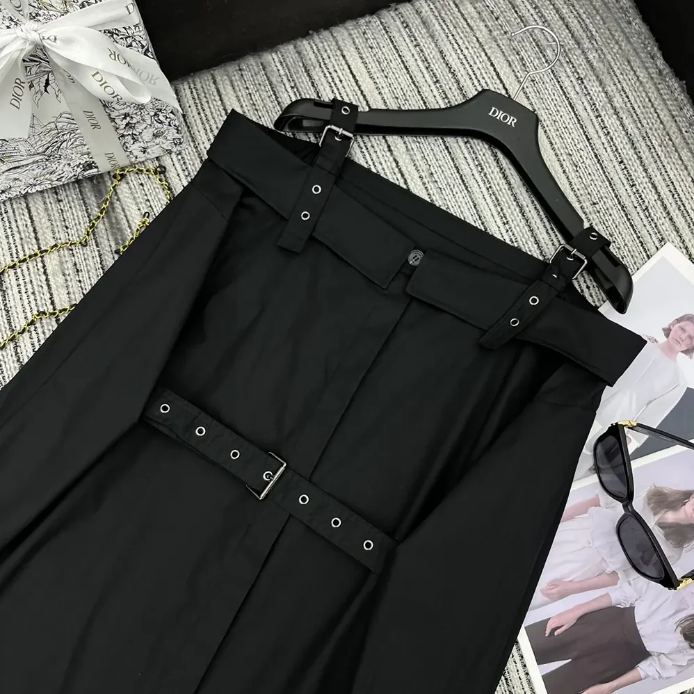 Dior Shirtdress Black Lightweight Cotton and Silk Poplin for Women