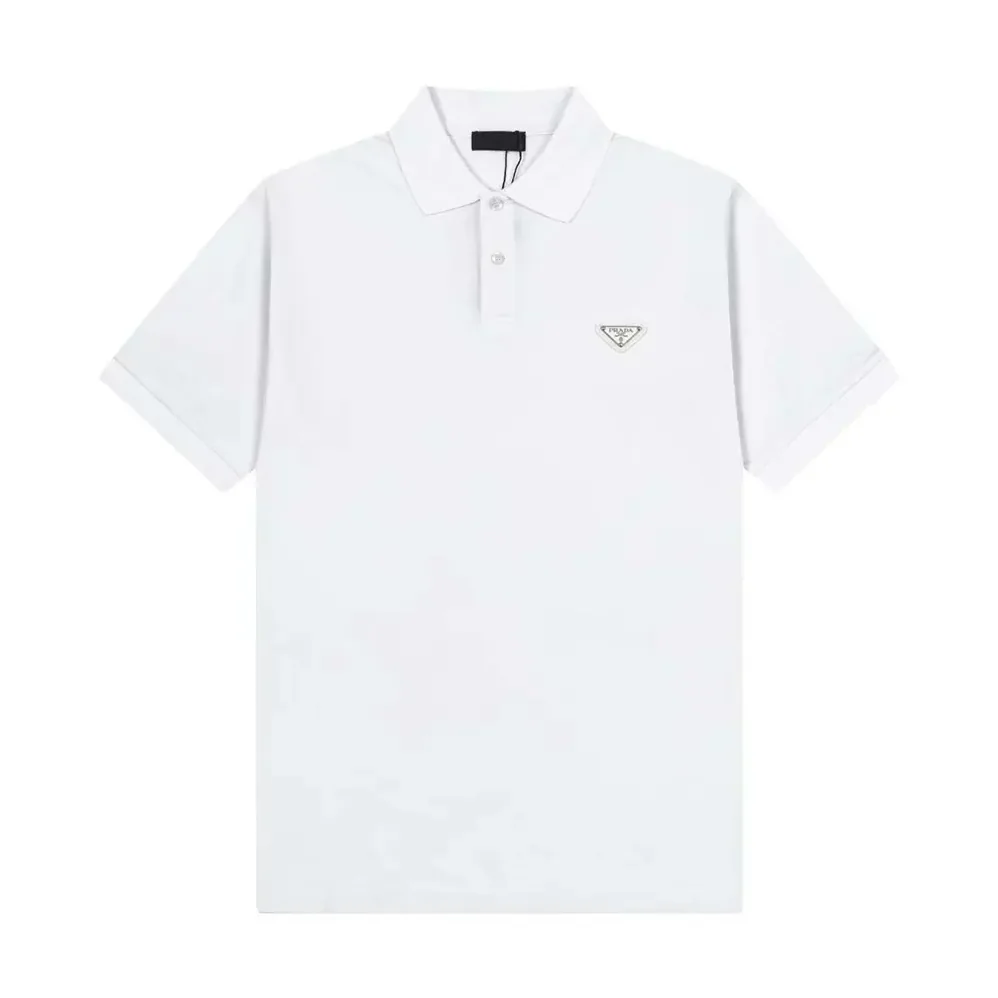 Prada Fleece Polo Natural Shirt in a Fleece Design for Men in White