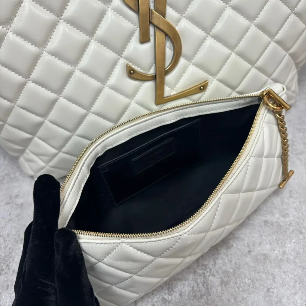 Icare Maxi Shopping Bag White in YSL
