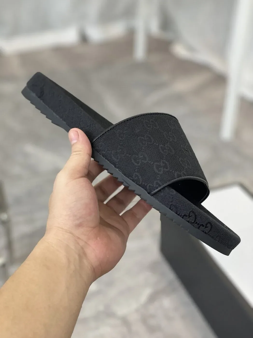Gucci GG Slide Sandals Black for Men