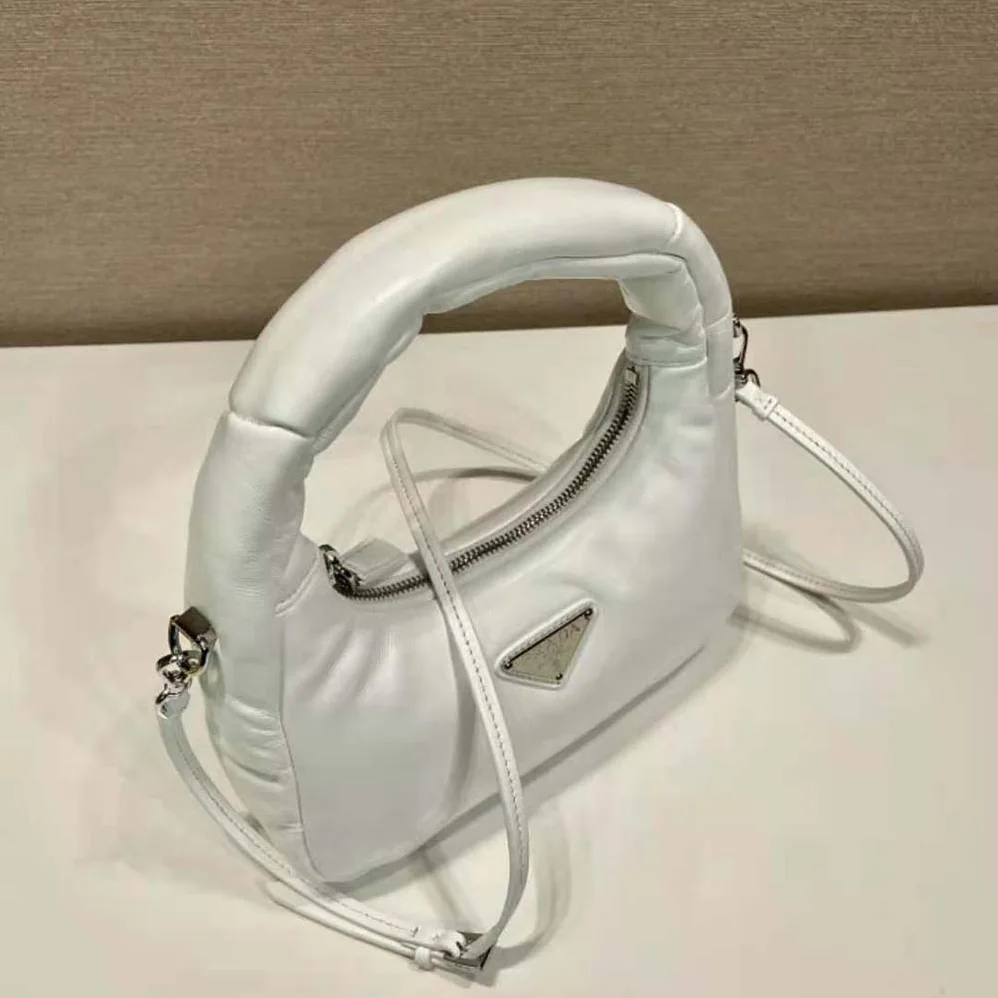 Prada Soft Padded Nappa Leather Mini-Bag for Women in White