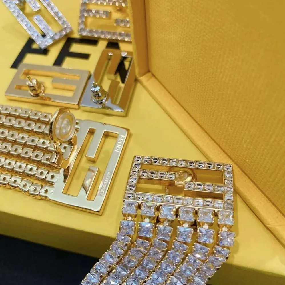 Fendi Baguette Earrings Silver for Women in Colored Earrings Fendi Baguette Earrings Silver for Women in Colored Earrings