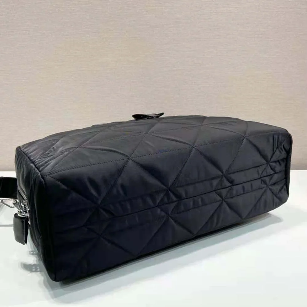 Prada Quilted Re-Nylon Travel Bag for Unisex in Black