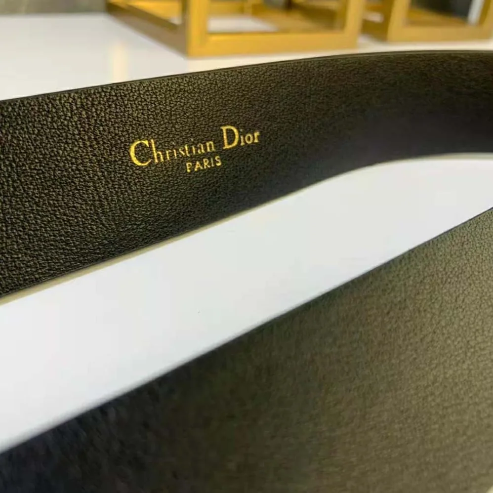 Dior 30 Montaigne Belt Black Smooth Calfskin, 30 MM for Women Dior 30 Montaigne Belt Black Smooth Calfskin, 30 MM for Women