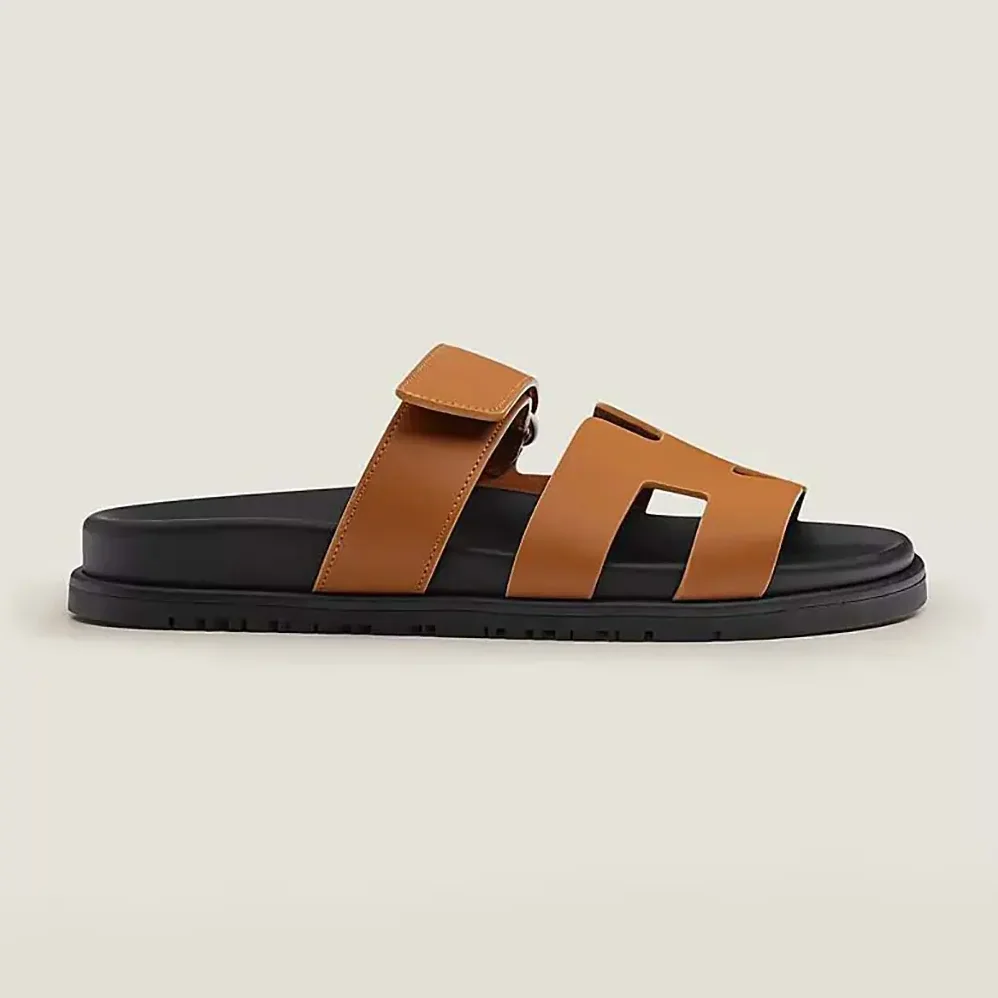 Hermes Chypre Sandal-Brown H222299ZvA3360 for Unisex