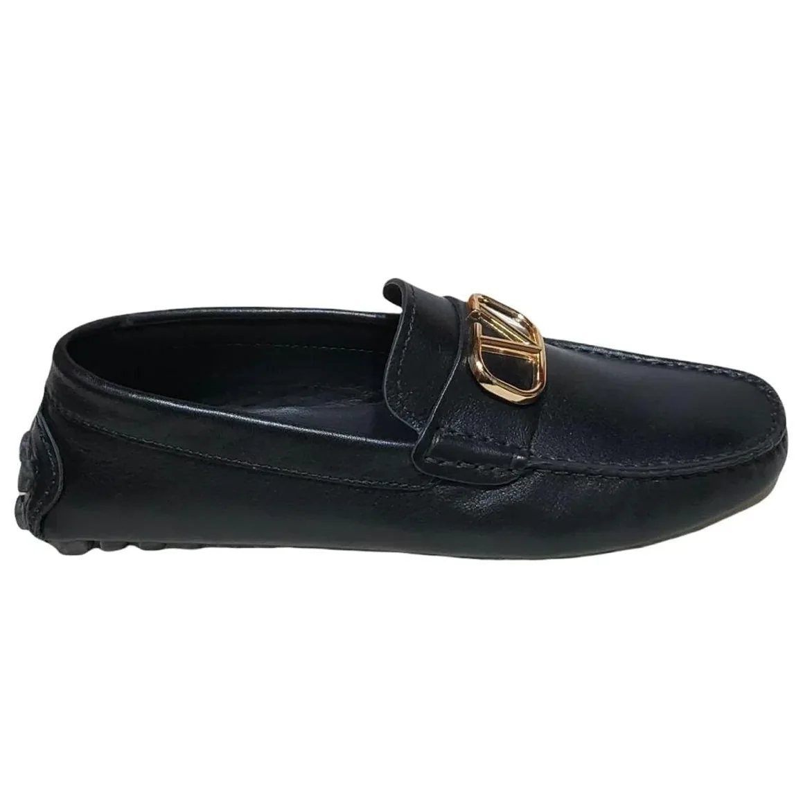 V Buckle Leather Shoe