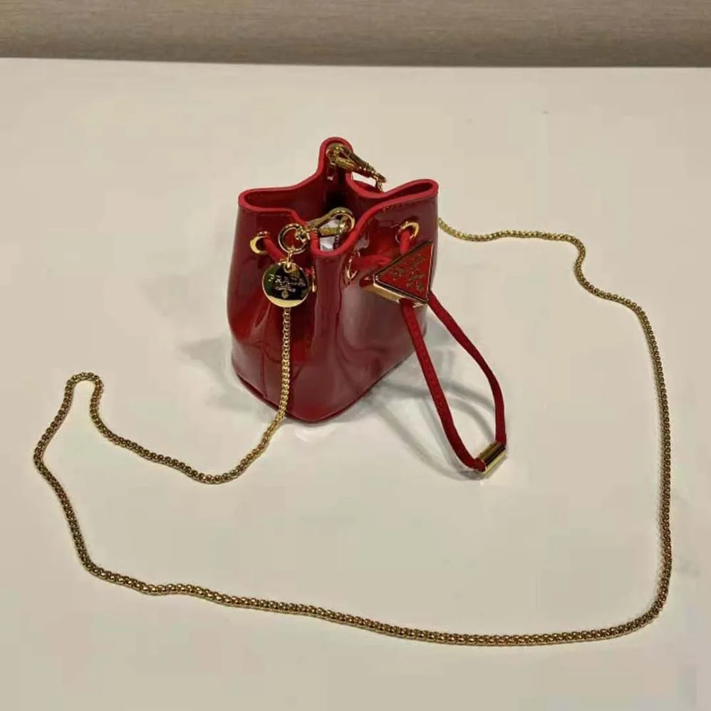 Prada Patent Leather Mini-pouch for Women in Red
