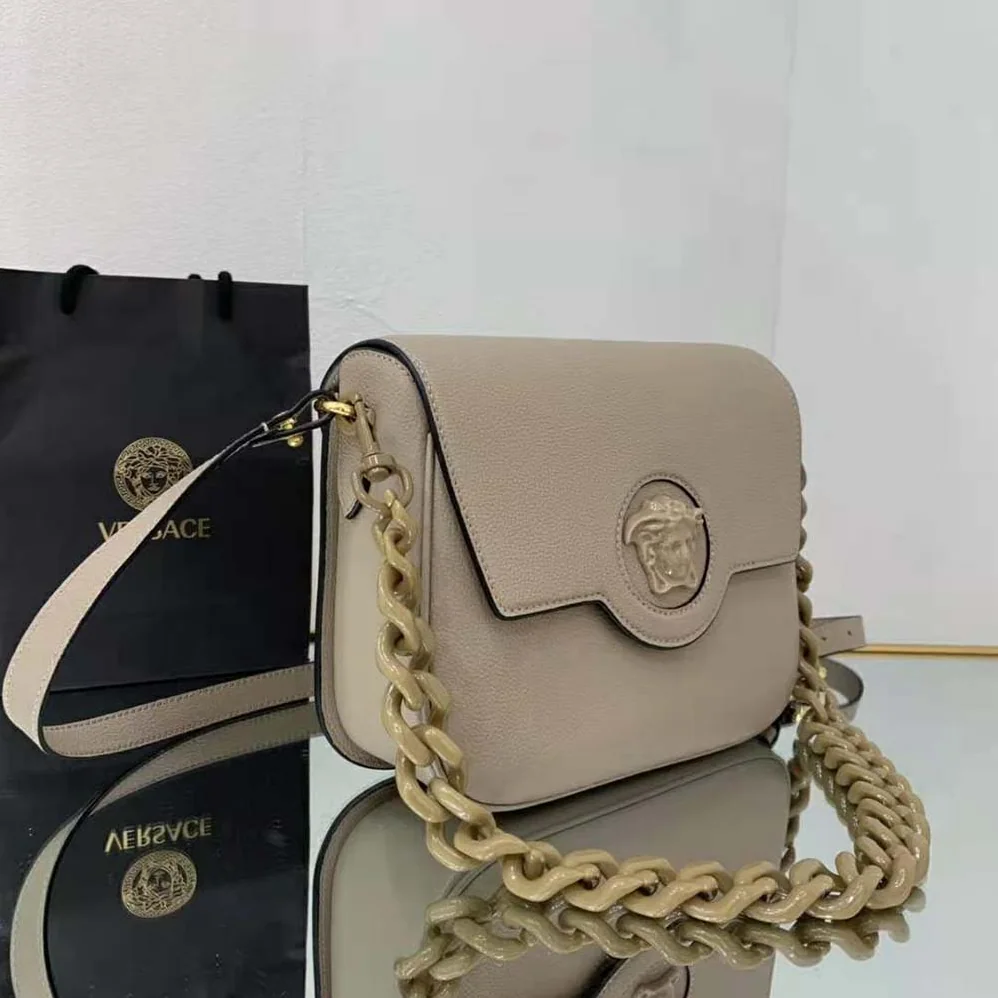Versace La Medusa Shoulder Bag for Women in Sandy