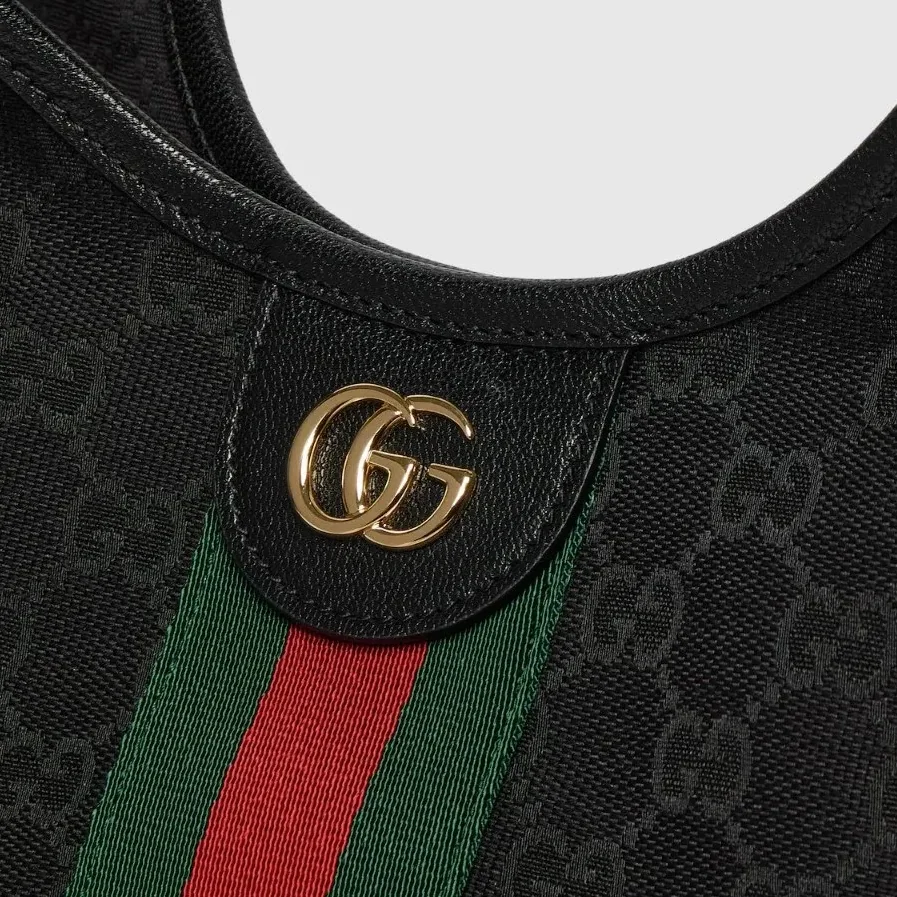 Gucci Giglio Small Tote Bag in Black Gold Hardware