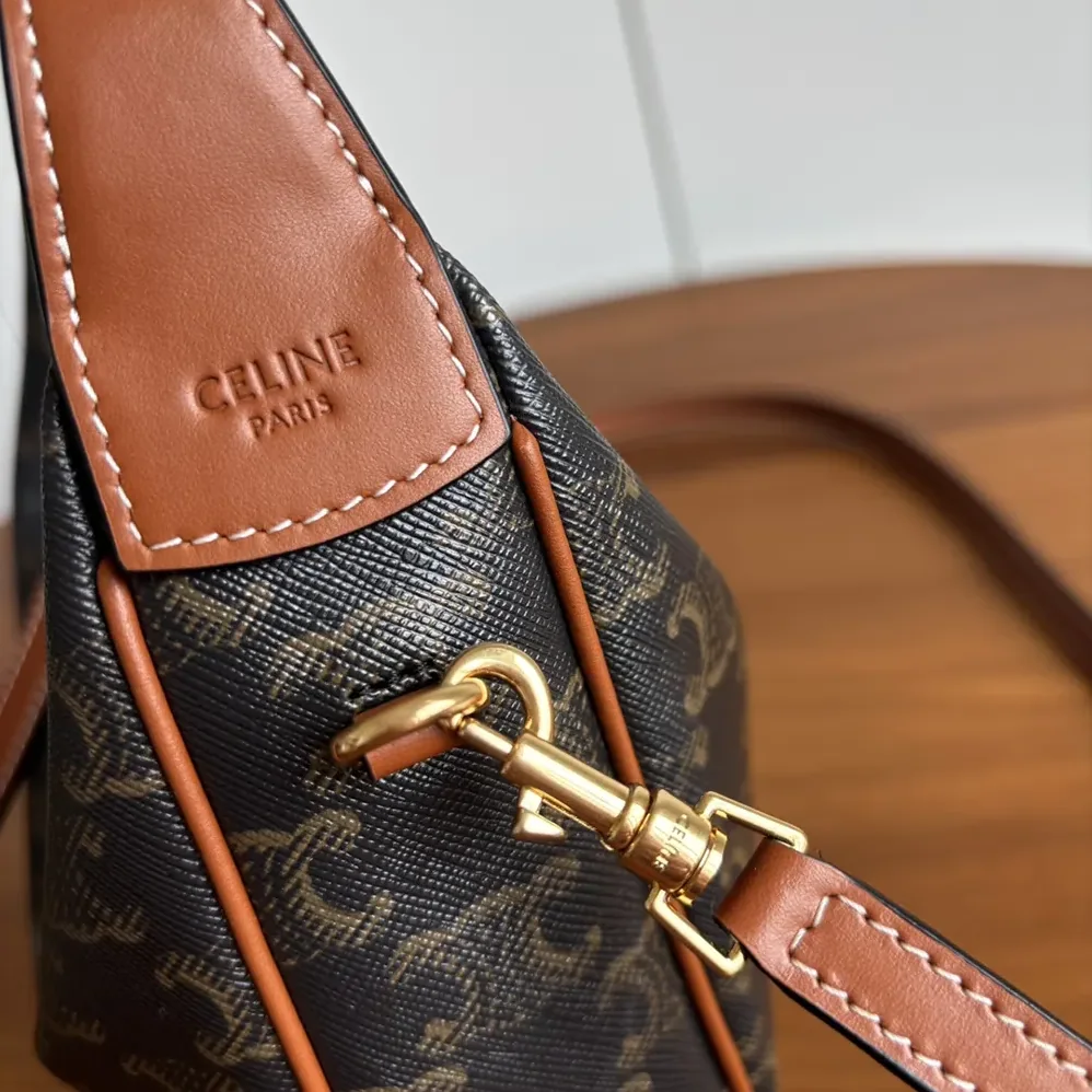 Celine Teen Celine Lulu in Triomphe Canvas and Calfskin for Women Celine Teen Celine Lulu in Triomphe Canvas and Calfskin for Women
