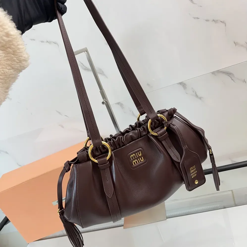 Miu Miu Joie Nappa Leather Bag for Women in Bordeaux
