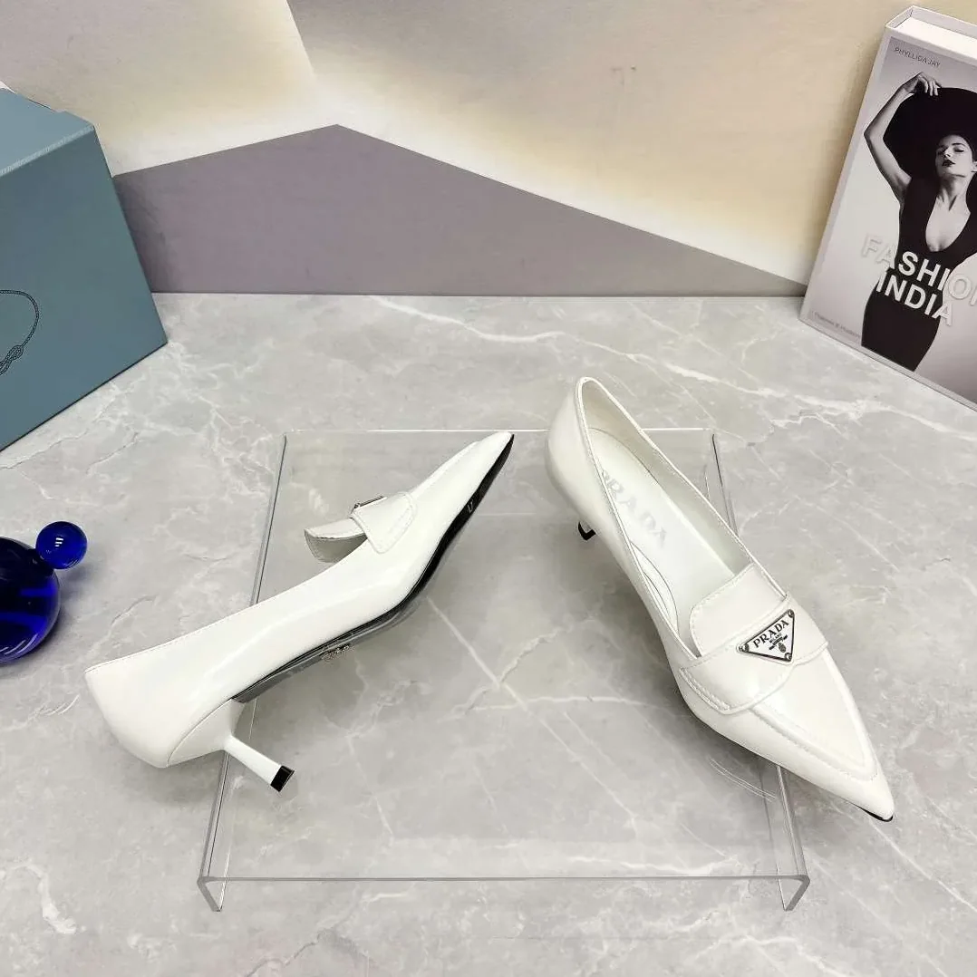 Prada Patent Pumps White Prada Patent Pumps White