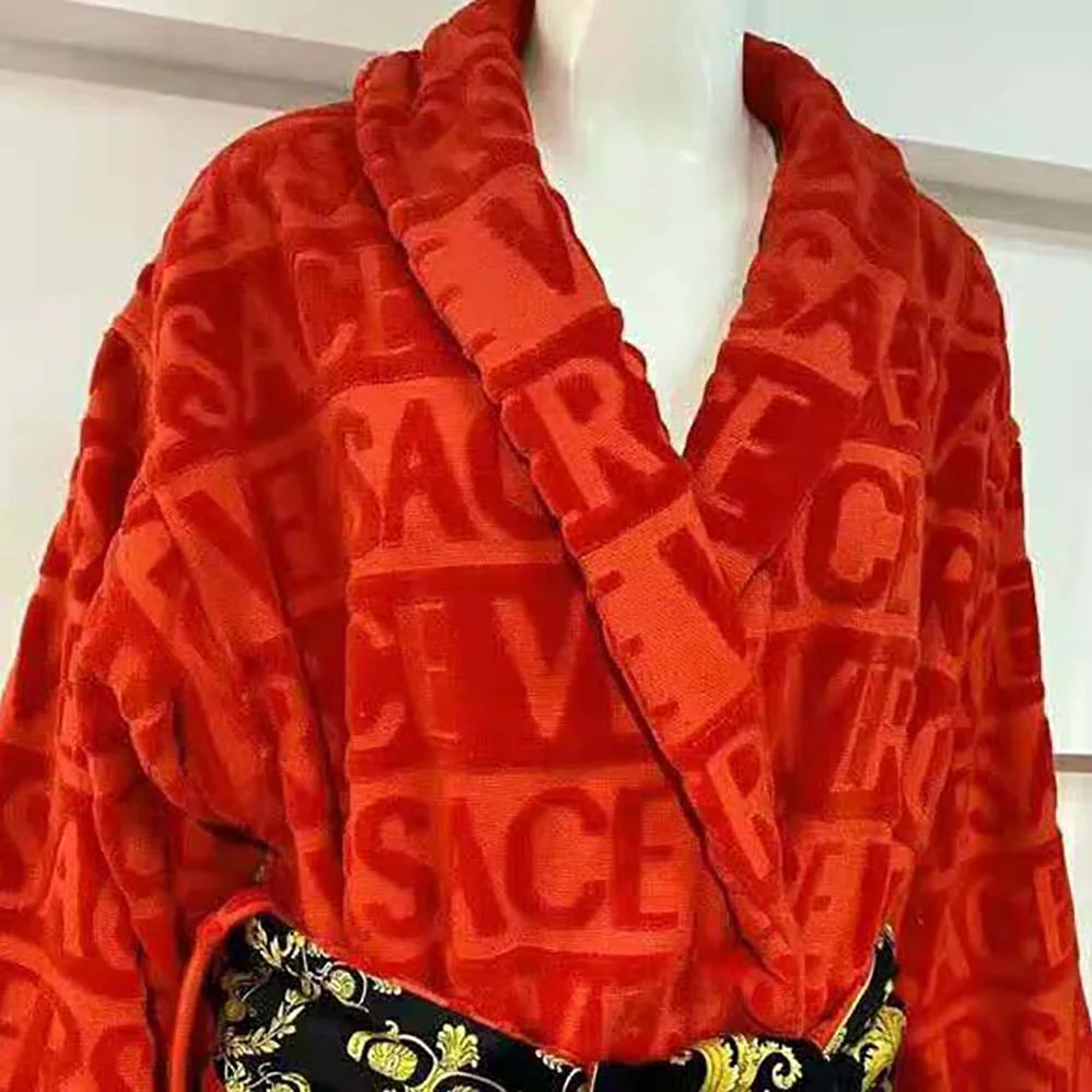 Versace I Baroque Bathrobe for Women in Red Versace I Baroque Bathrobe for Women in Red