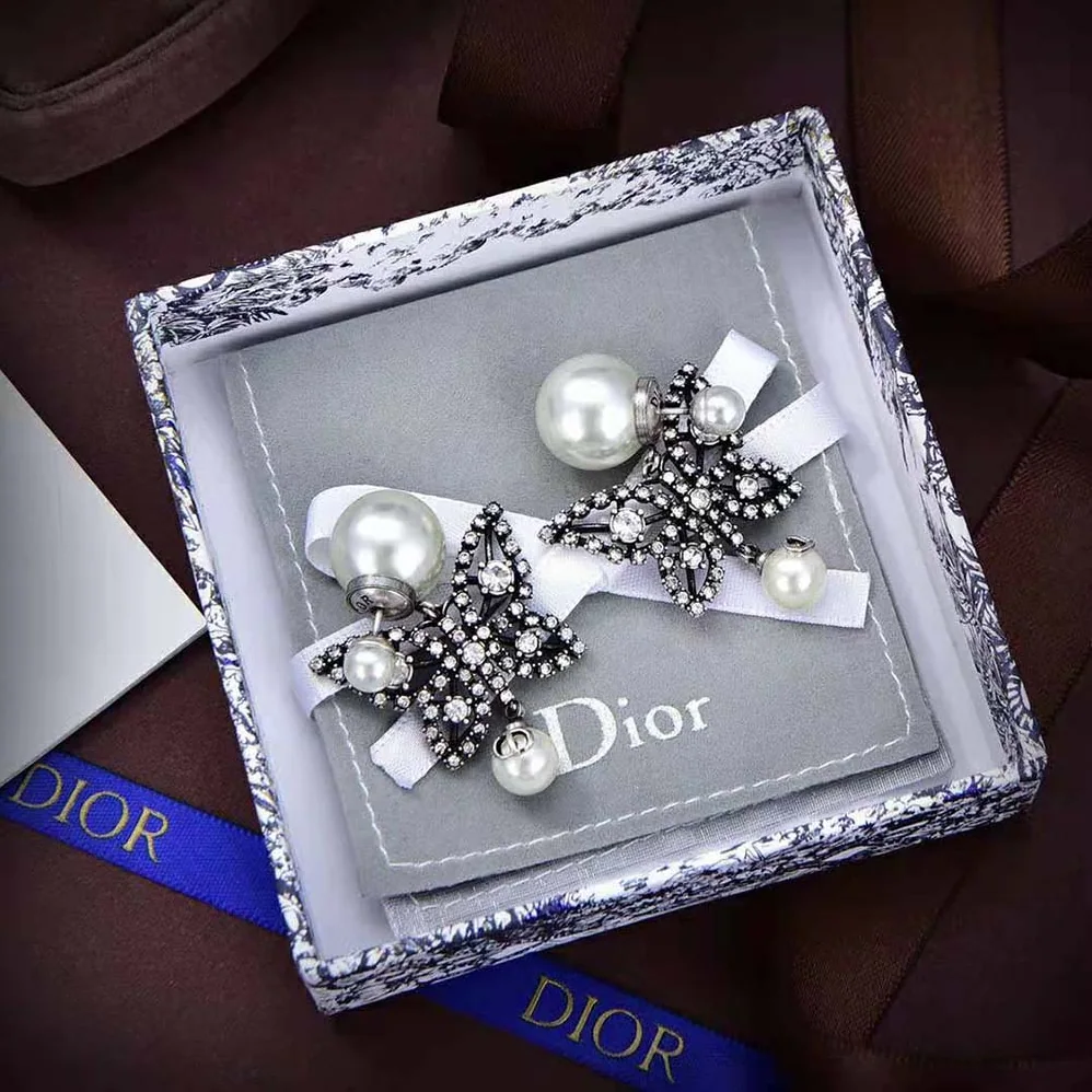 Dior Tribales Earrings Antique Silver for Women in Finish Metal
