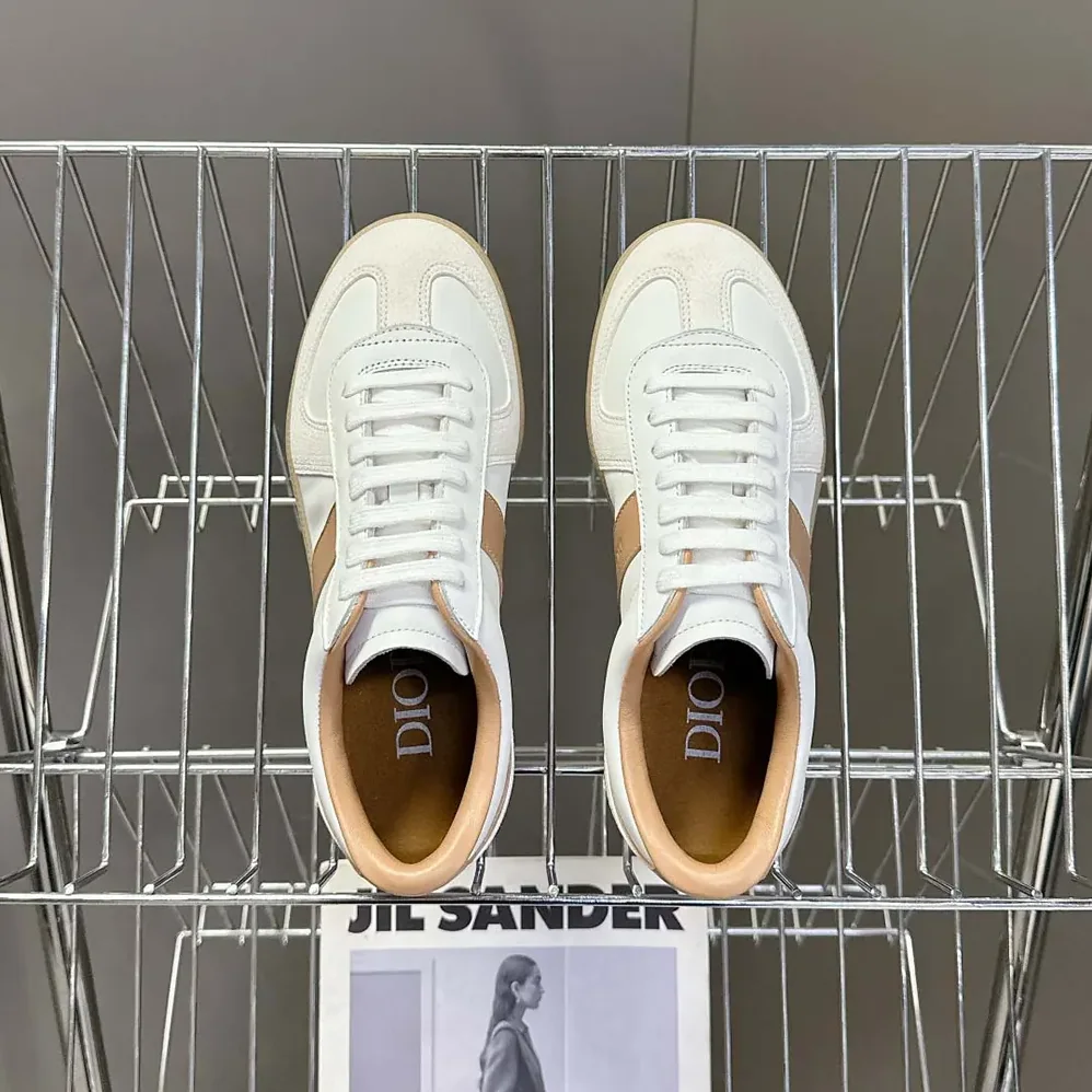 Dior B01 Matchpoint Sneaker Cognac and White Smooth Calfskin with White Suede for Men Dior B01 Matchpoint Sneaker Cognac and White Smooth Calfskin with White Suede for Men