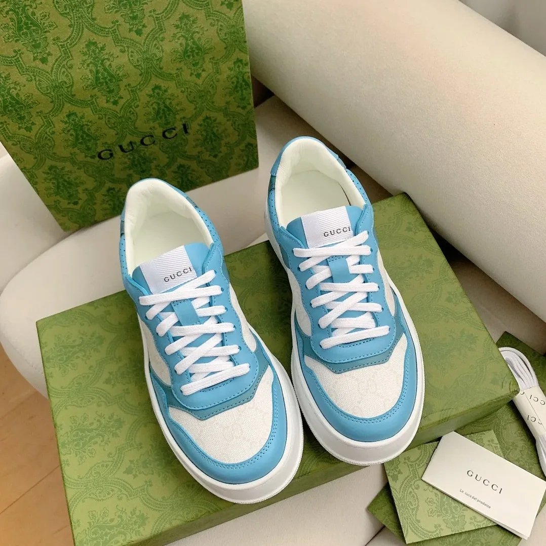Gucci GG Sneaker Light Blue Supreme for Men Gucci GG Sneaker Light Blue Supreme for Men