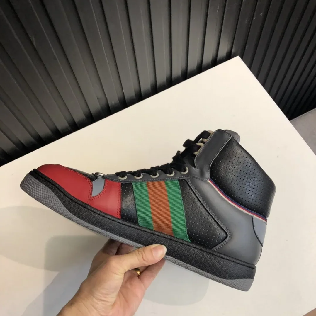 Gucci Screener Distressed High for Men in Top Sneakers Black