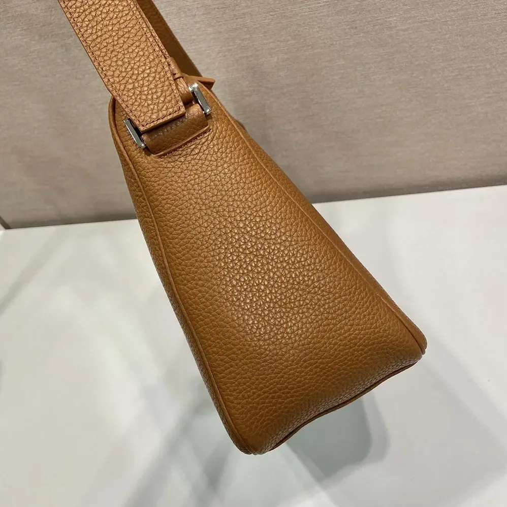 Prada Leather Shoulder Bag for Unisex in Brown