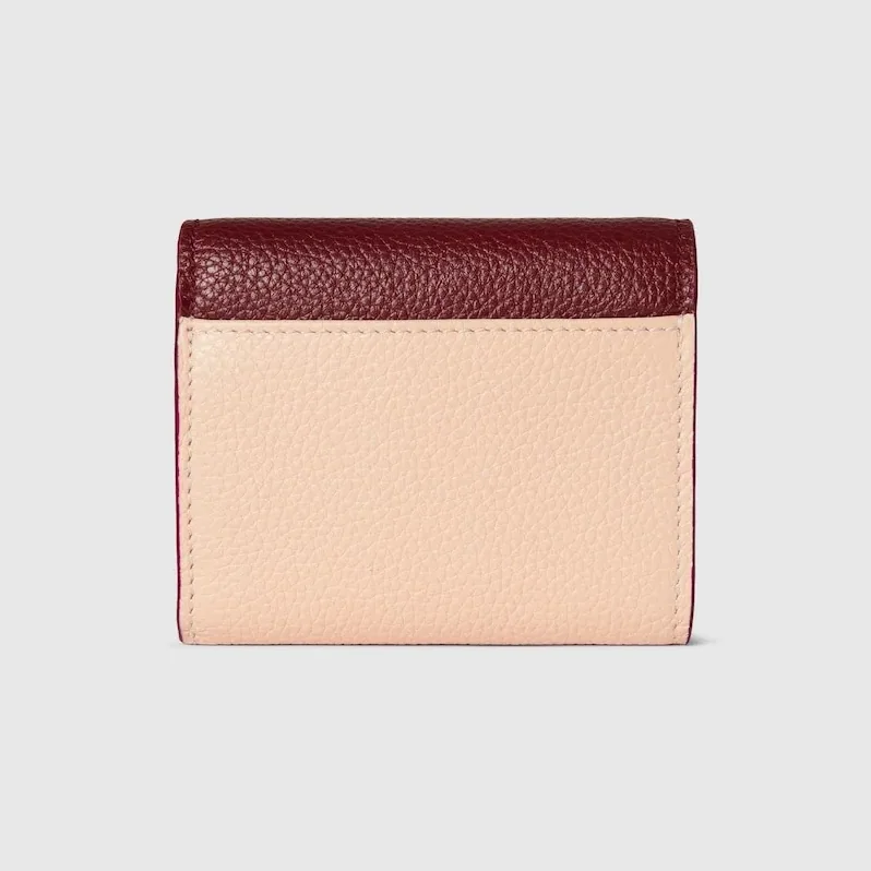 Gucci Bi-Color GG Marmont Mini Wallet Rosso Ancora Red in Pink / Gucci Bi-Color GG Marmont Mini Wallet Rosso Ancora Red in Pink /