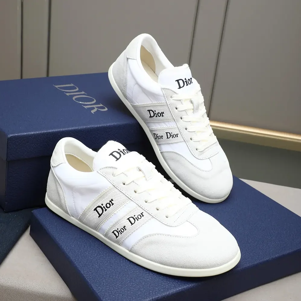 Dior Ribbon Sneaker White Suede Calfskin and Technical Fabric for Unisex Dior Ribbon Sneaker White Suede Calfskin and Technical Fabric for Unisex