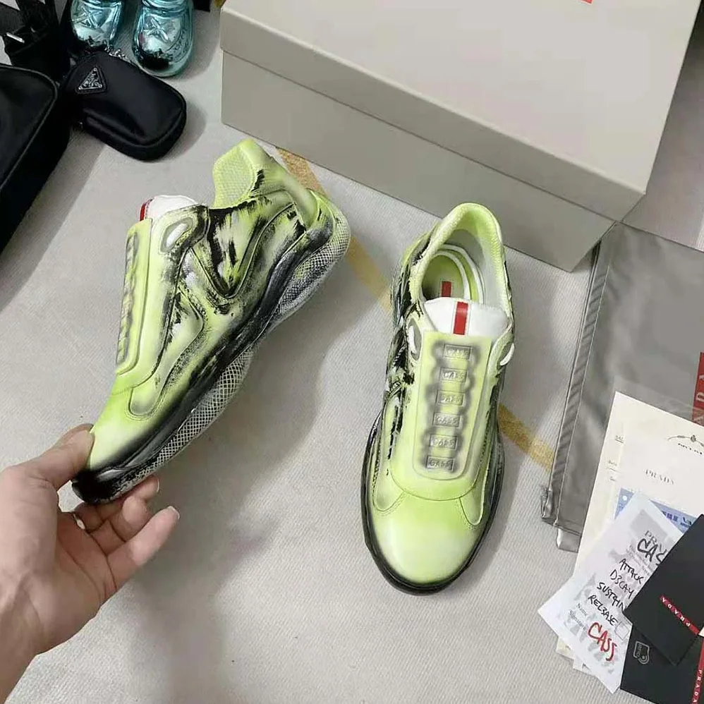 Prada Cass x Prada Americas Cup D3cay Sneakers for Unisex in Green Prada Cass x Prada Americas Cup D3cay Sneakers for Unisex in Green