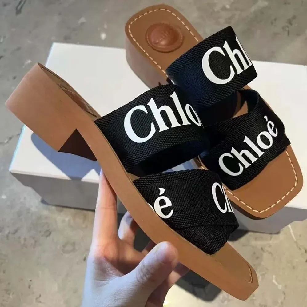 Chloe Woody Heeled Mule for Women in Black Chloe Woody Heeled Mule for Women in Black