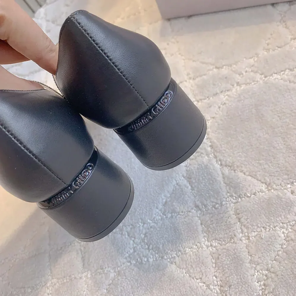Jimmy Choo Elisa 45 Black Nappa and Patent Leather Pumps for Women Jimmy Choo Elisa 45 Black Nappa and Patent Leather Pumps for Women