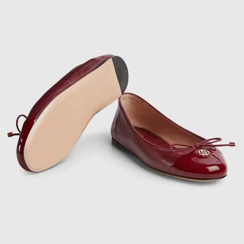 Gucci Ballet Flat With Double G Red