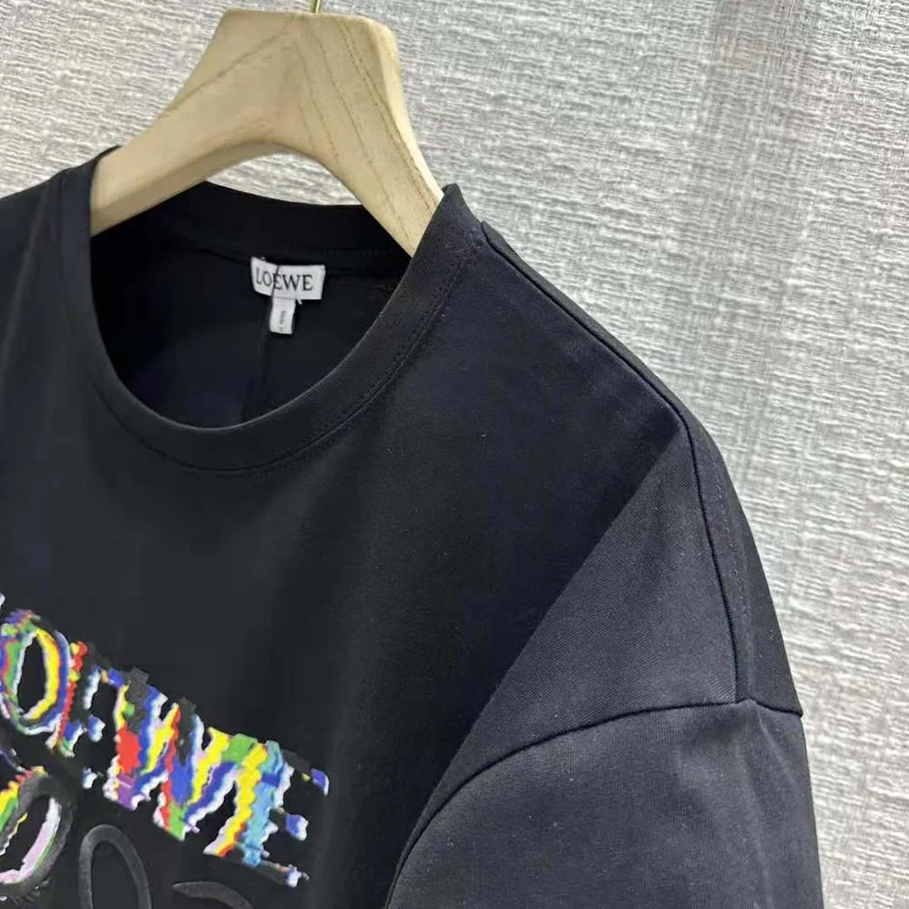 Loewe Glitch Anagram T-shirt in Cotton for Men in Black