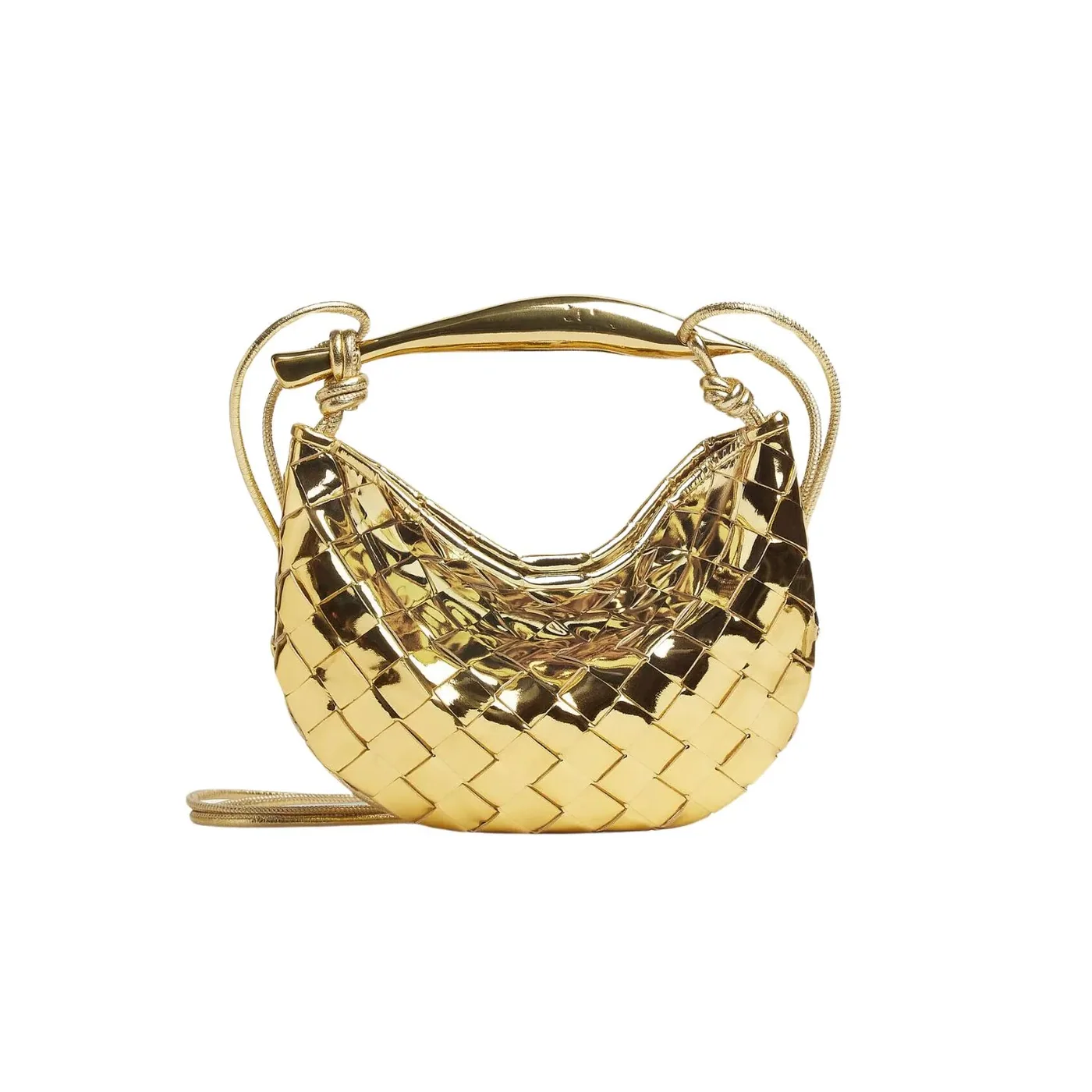 Bottega Veneta Mini Sardine Gold Bag - 7.9 Inches/ Bottega Veneta Mini Sardine Gold Bag - 7.9 Inches/