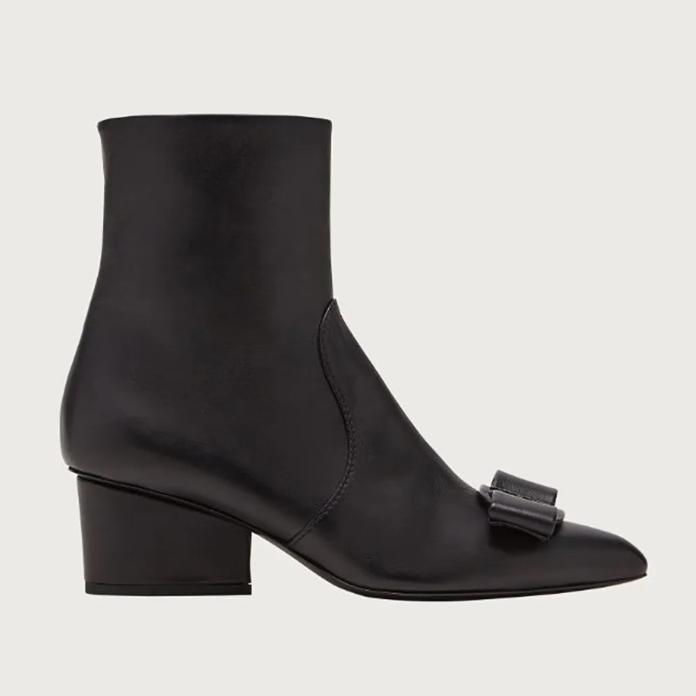 Salvatore Ferragamo Viva Bootie in 55mm Heel for Women in Black Salvatore Ferragamo Viva Bootie in 55mm Heel for Women in Black