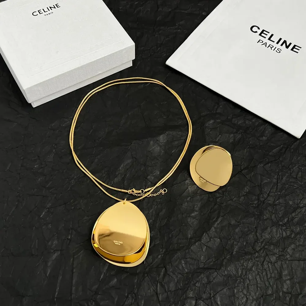 Celine Petale Necklace in Brass with Gold Finish for Women Celine Petale Necklace in Brass with Gold Finish for Women