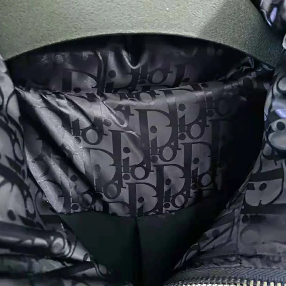 Dior Oblique Down Jacket Black Nylon Jacquard for Men Dior Oblique Down Jacket Black Nylon Jacquard for Men