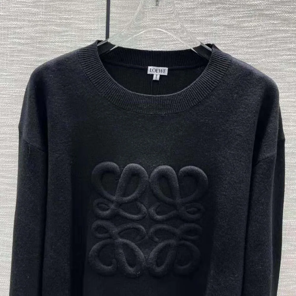 Loewe Anagram Sweater in Wool for Women in Black