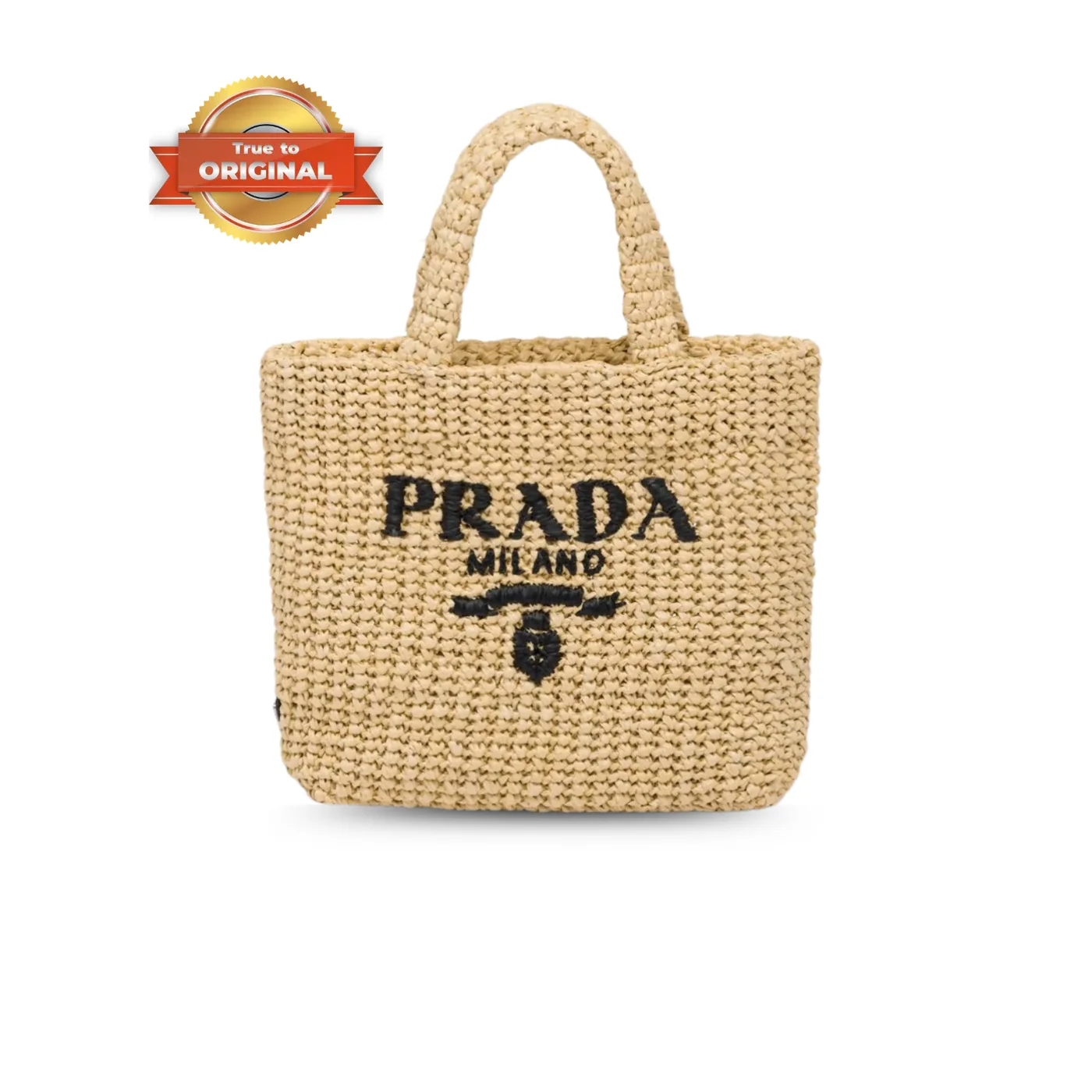 Prada Crochet Tote Bag / Beige Raffia 1BG422_2A2T_F0018_V_OOL Prada Crochet Tote Bag / Beige Raffia 1BG422_2A2T_F0018_V_OOL