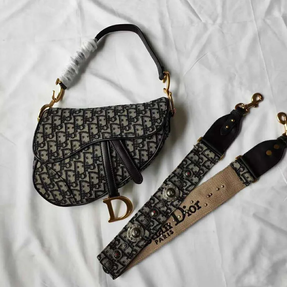 Dior Dior Oblique Saddle Bag for Women in Navy Dior Dior Oblique Saddle Bag for Women in Navy