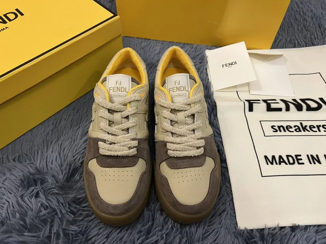 Fendi Match Low Tops In Beige 8E8252AHH2F1FHU Fendi Match Low Tops In Beige 8E8252AHH2F1FHU