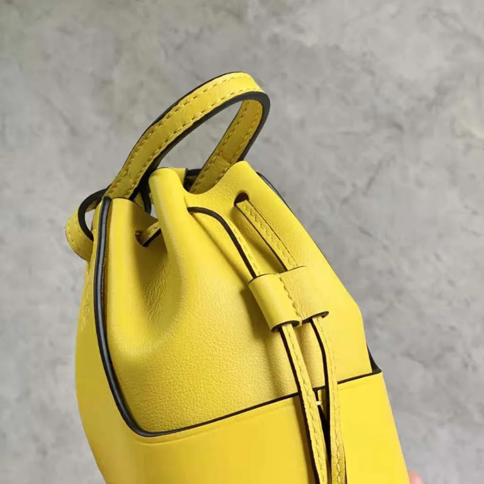 Loewe Nano Balloon Bag in Nappa and Calfskin for Women in Yellow